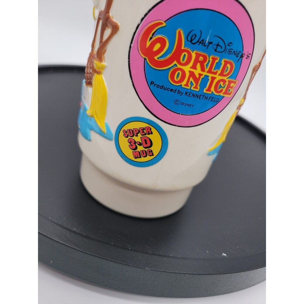 Vintage 1990 Walt Disney World On Ice Super 3-D Mickey Mouse Mug Sorcerer Wizard - Picture 4 of 11